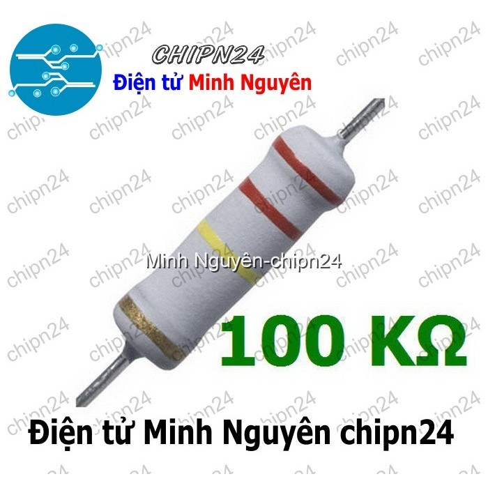 [5 con] (F373) Điện Trở 100K 2W 5%