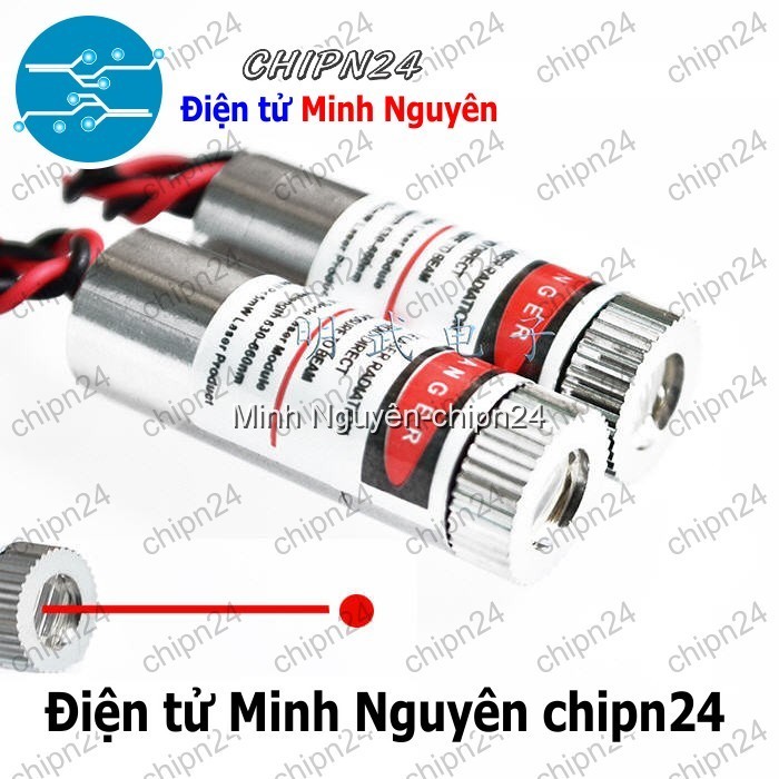 [1 CÁI] (F111.1) Đầu Phát Laser 3-5V 5mW (Sáng Đỏ Hội Tụ) (Laze)
