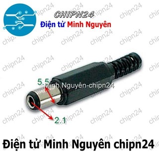 [3 cái] (F89.1) Jack DC hàn dây Chuôi Ngắn 5.5x2.1mm