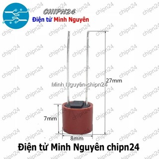 [2 CÁI] (KG2) Cầu Chì Tròn 6.3A 250V 8x8mm (T6.3A250V 382)