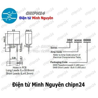 [2 cái] (K445) Cầu Chì Vuông 2A 250V (T2A250V)