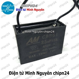 [1 con] Tụ quạt CBB61 450V (1uF/1.2uF/1.5uF/2uF/2.5uF/3uF/3.5uF/4uF/4.5uF/5uF Tụ đề, kapa, quạt, động cơ) - [Chọn Loại]