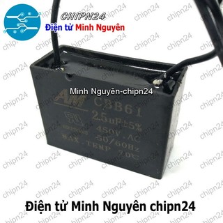 [1 con] Tụ quạt CBB61 450V (1uF/1.2uF/1.5uF/2uF/2.5uF/3uF/3.5uF/4uF/4.5uF/5uF Tụ đề, kapa, quạt, động cơ) - [Chọn Loại]