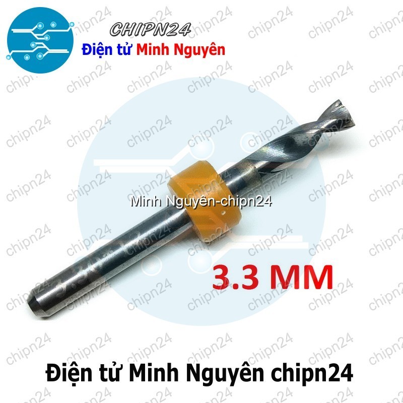 [1 cây] Mũi khoan mạch in CNC 3.3mm (Mạch điện tử, PCB)