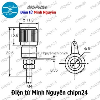[2 cái] (F108.7) Đầu Jack chuối JS-910B 4mm Đen