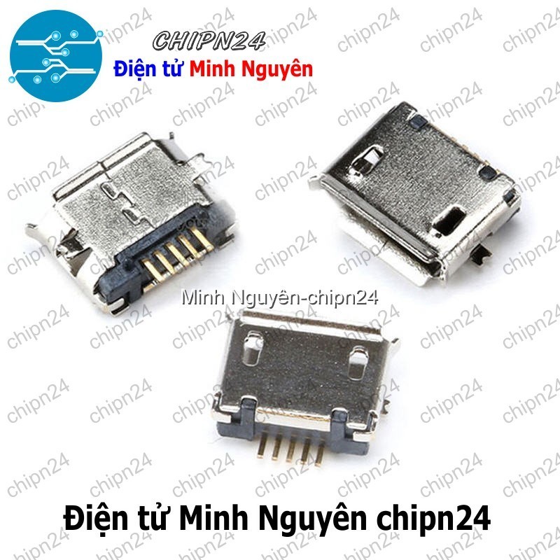 [4 cái] (K148) Đầu Micro USB V2 MK5P (Đầu Jack USB Hàn Board)