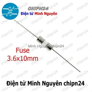 [5 cái] (K397) Cầu Chì 3.6x10mm 2A DIP (250V Chân cắm)