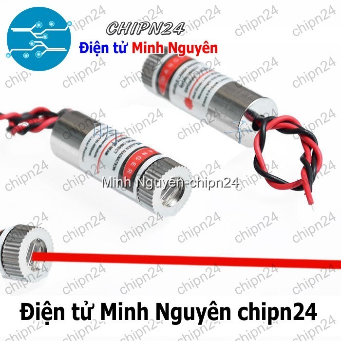 [1 cái] (Q4) Đầu Phát Laser 3-5V 5mW (Sáng Đỏ Dòng Kẻ) (Laze)