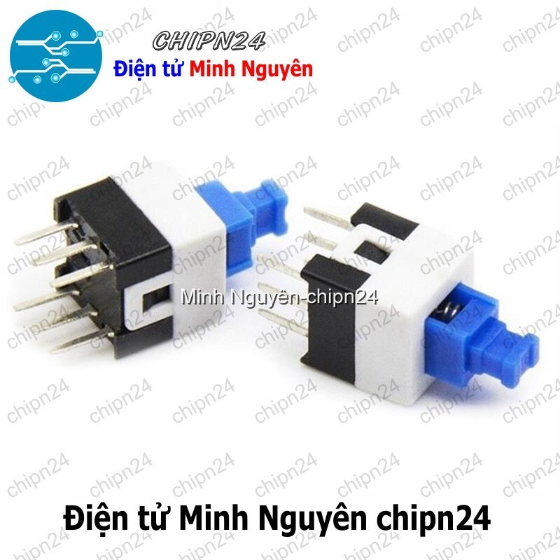 [5 cái] (F83) Nút nhấn 6 chân 7x7mm Tự Giữ