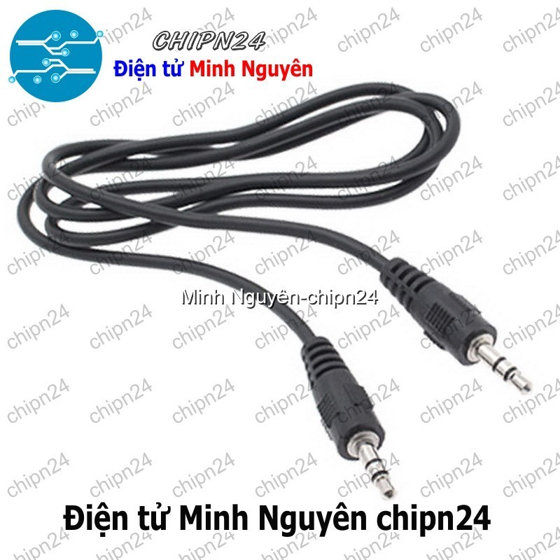[1 sợi] (P48) Dây tín hiệu âm thanh 3.5mm 2 đầu Đực 0.5m