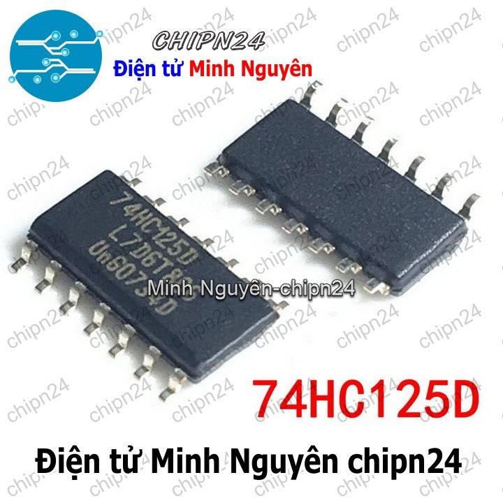 [1 con] (SOP) IC Dán 74125 74HC125 SOP-14 Hàng Tốt (SMD) (74HC125D) (IC Multivibrator đơn nhất)
