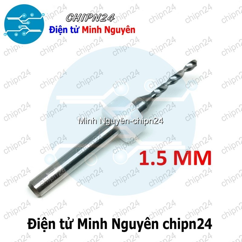 [2 cây] Mũi khoan mạch in CNC 1.5mm (Mạch điện tử, PCB)