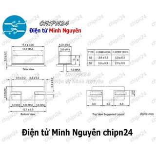[3 con] (K350) Thạch anh Dán 20M 49SMD (20MHz)
