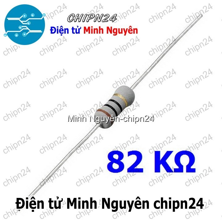 [10 CON] (F155) Điện Trở 82K 1W 5%