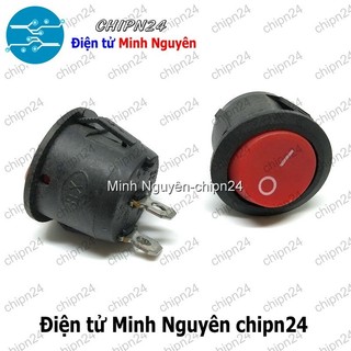 [2 cái] (F98.2) Công tắc Tròn 20MM Đỏ 2 Chân 2 vị trí (6A 250VAC) (CTTD2C20mm)
