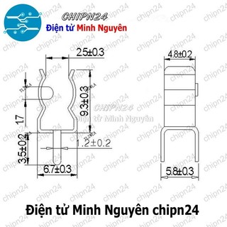 [12 cái] Đế Cầu Chì 5x20mm Sắt