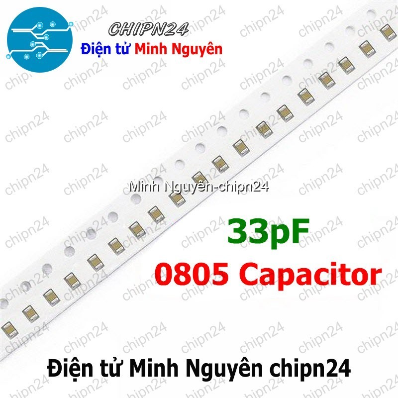 [25 con] (G26) Tụ dán SMD 0805 33pF 50V 10% (33pF) (2.0x1.2mm)