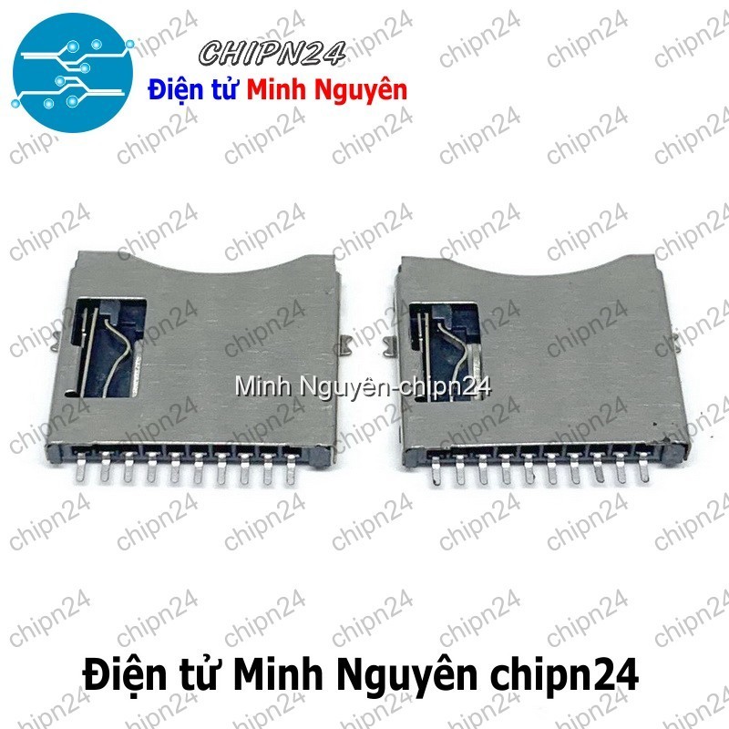 [2 cái] (H19) Socket thẻ nhớ MicroSD V2 (không lò xo)