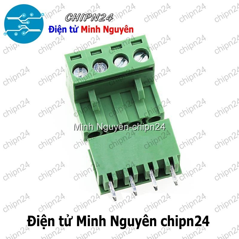 [2 Bộ] (F214) Domino 2EDG5.08 Thẳng 4P (Terminal, Cầu đấu dây cọc nguồn 5.08 5.08mm)