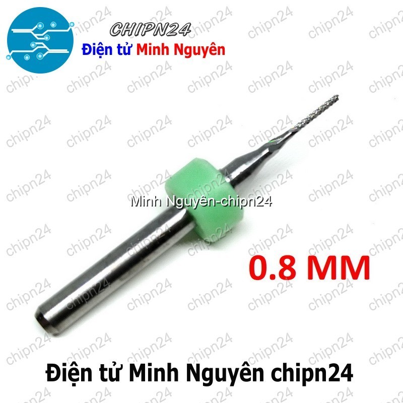 [1 cây] Mũi phay mạch in CNC 0.8mm (Mạch điện tử, PCB)
