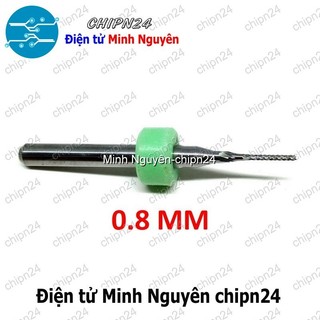 [1 cây] Mũi phay mạch in CNC 0.8mm (Mạch điện tử, PCB)