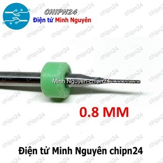 [1 cây] Mũi phay mạch in CNC 0.8mm (Mạch điện tử, PCB)