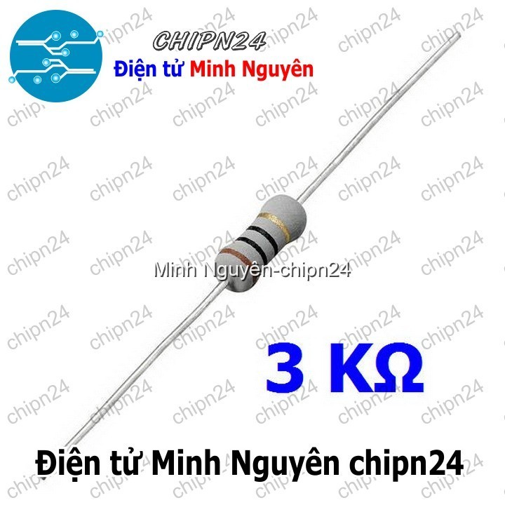 [10 CON] (F153) Điện Trở 3K 1W 5%