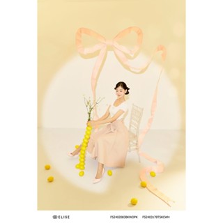 Chân váy kaki hồng nude xếp ly cạp thiết kế Elise FS2402083BKWOPK