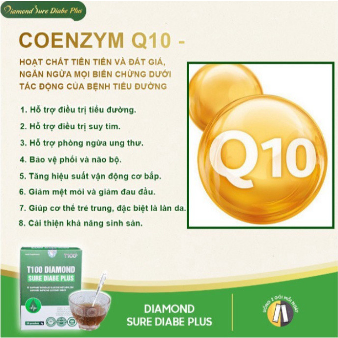 T100 Diamond Sure Diabe Plus - Hỗ Trợ Cải Thiện Chỉ Số Đường Huyết
