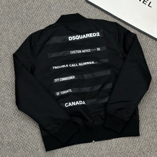 [HOT] Áo Khoác Gió dsq canada màu black 2 lớp. áo bomber gió hot trờ đông thời thượng 018