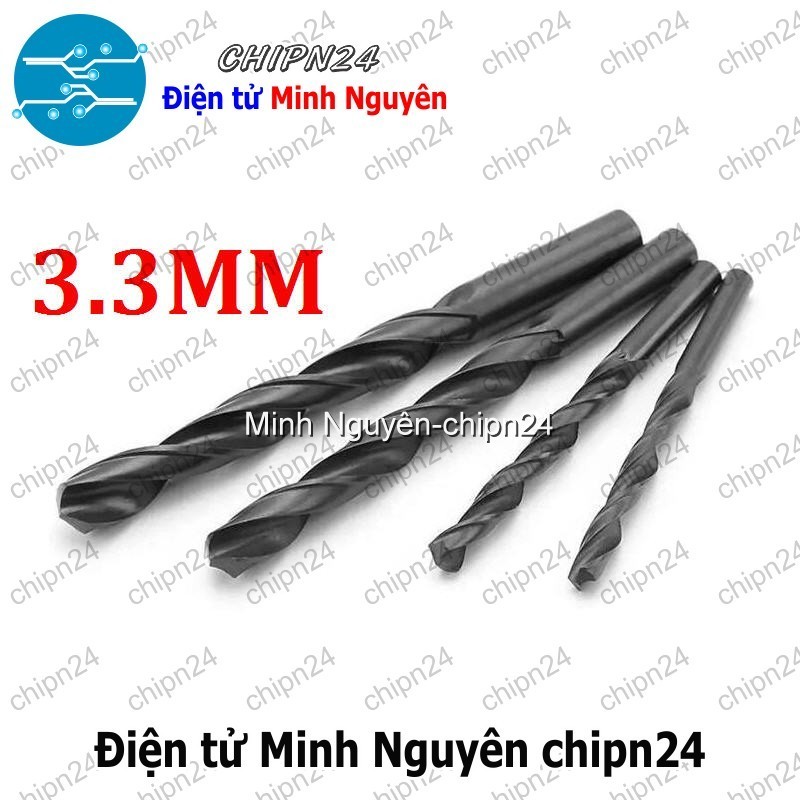 [3 cây] Mũi khoan 3.3mm (Mạch điện tử, PCB)