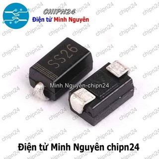 [10 con] (G7) Diode Dán SS26 SMA 2A 60V (SMD) (4.3x2.6mm) (Diode xung)