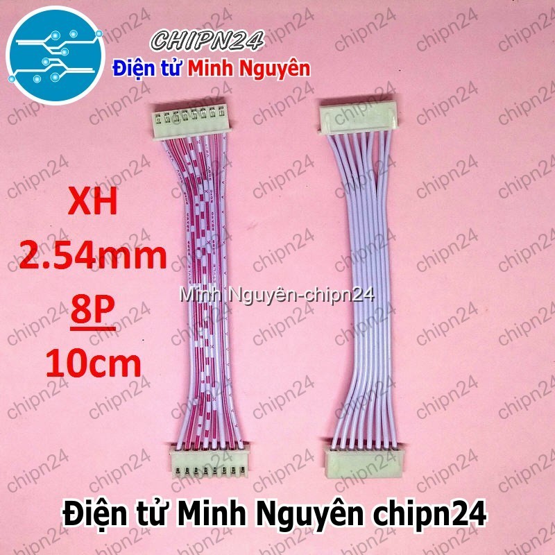 [2 sợi] (P7) Dây bẹ trắng 8P XH2.54mm 2 đầu cắm dài 10cm