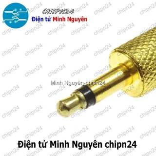[1 cái] (F113.8) Đầu Jack Audio 3.5mm Vàng hàn dây Mono