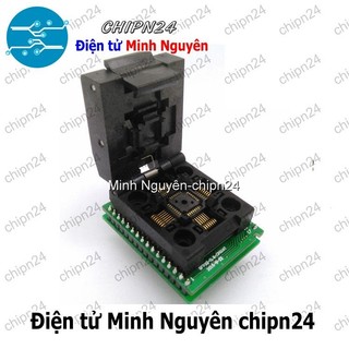 [1 cái] Đế nạp IC dán QFP-32 (0.8mm) (Đế Chuyển IC Chân Dán qua Chân Cắm, Socket Adapter Converter Programmer IC Test)