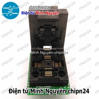 [1 cái] Đế nạp IC dán QFP-32 (0.8mm) (Đế Chuyển IC Chân Dán qua Chân Cắm, Socket Adapter Converter Programmer IC Test)