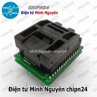 [1 cái] Đế nạp IC dán QFP-32 (0.8mm) (Đế Chuyển IC Chân Dán qua Chân Cắm, Socket Adapter Converter Programmer IC Test)