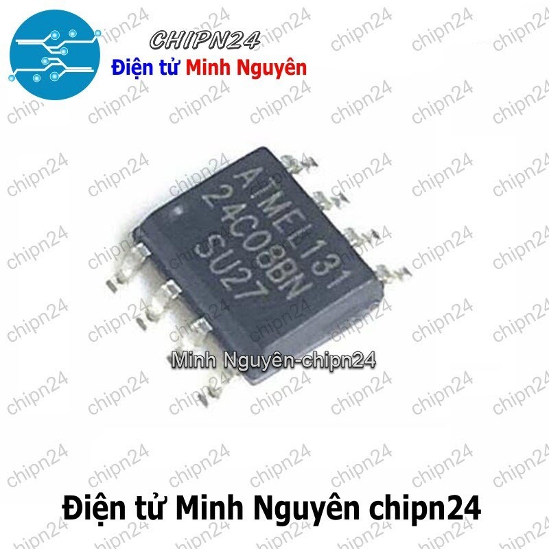 [2 con] (SOP) IC Dán 24C08 SOP-8 (SMD) (AT24C08 IC Nhớ EEPROM)