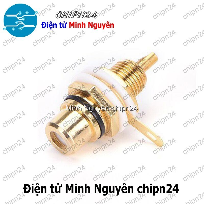 [1 cái] (F124.8) Đầu hàn Jack AV RCA Đen