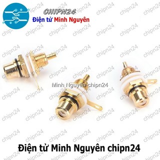 [1 cái] (F124.8) Đầu hàn Jack AV RCA Đen