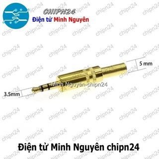 [1 cái] (F113.6) Đầu Jack Audio 3.5mm Vàng hàn dây Stereo