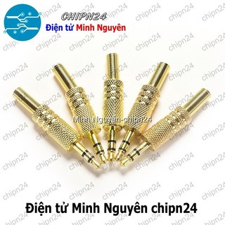 [1 cái] (F113.6) Đầu Jack Audio 3.5mm Vàng hàn dây Stereo