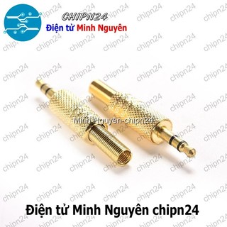 [1 cái] (F113.6) Đầu Jack Audio 3.5mm Vàng hàn dây Stereo