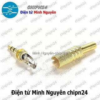 [1 cái] (F113.6) Đầu Jack Audio 3.5mm Vàng hàn dây Stereo