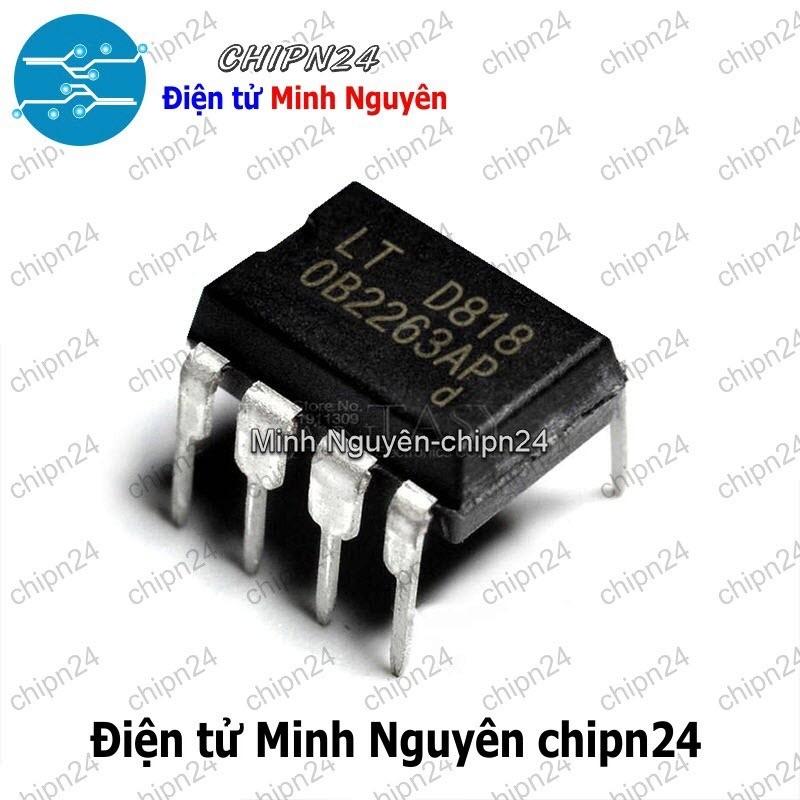 [1 con] (DIP) IC OB2263AP DIP-8 (OB2263AP) (IC dao động Nguồn xung)