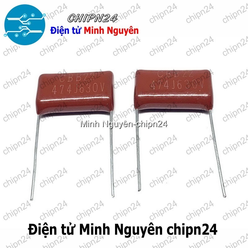 [5 con] (F232) Tụ CBB 630V 474J P=20mm (474 0.47uF)
