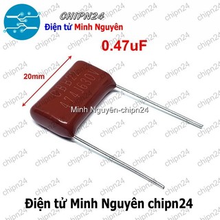 [5 con] (F232) Tụ CBB 630V 474J P=20mm (474 0.47uF)
