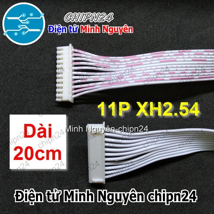 [1 sợi] (P18) Dây bẹ trắng 11P XH2.54mm 2 đầu cắm dài 20cm