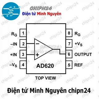 [1 con] (DT) IC AD620 DIP-8 Hàng Tốt (AD620AN 620)