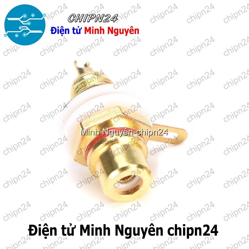 [1 cái] (F124.7) Đầu hàn Jack AV RCA Đỏ